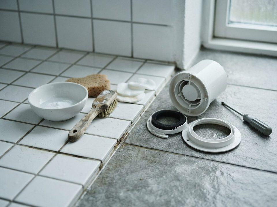 Illustrationsbillede: Kalk, sæberester og skimmel ligner hinanden, men er ikke det samme